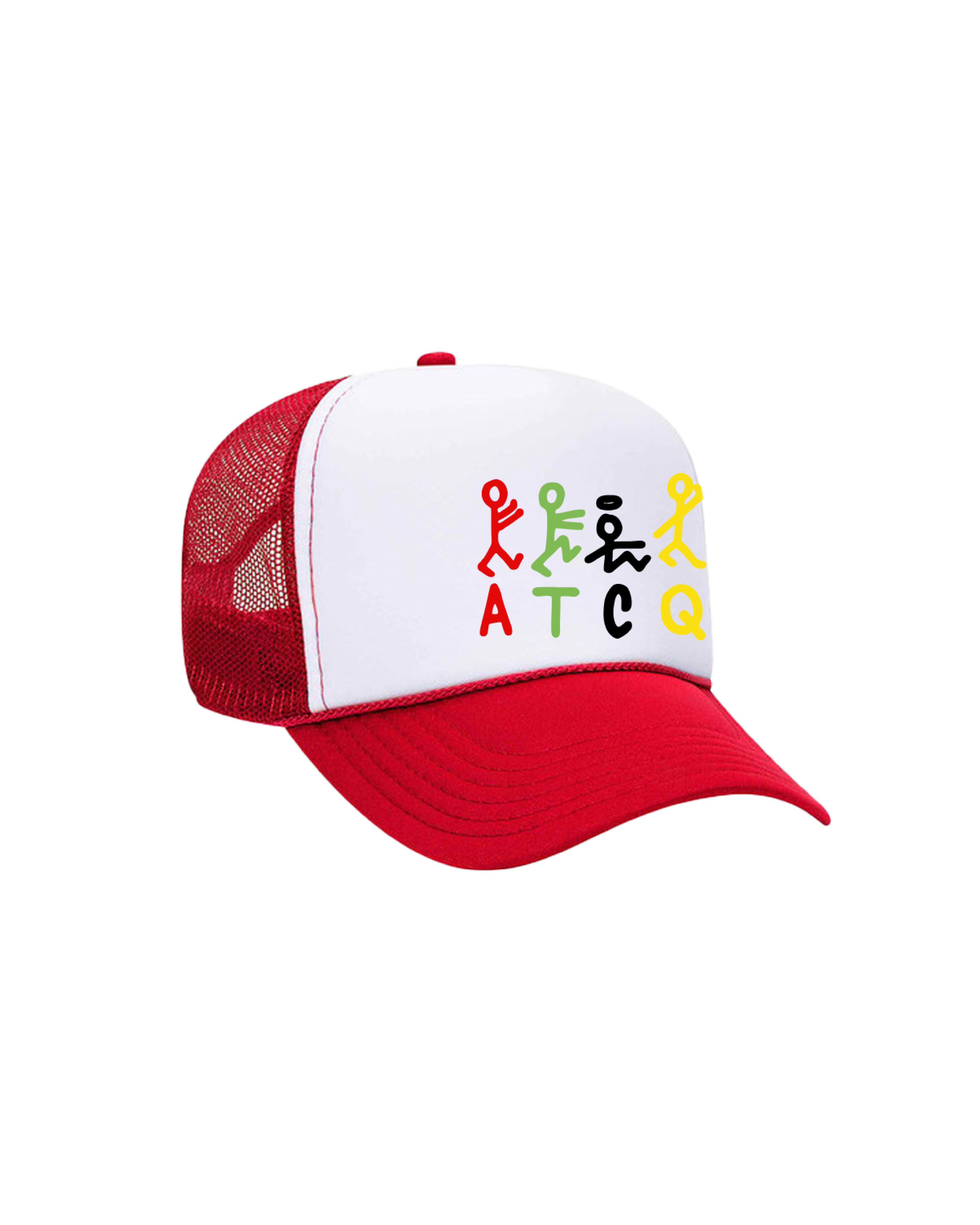 ATCQ Red and White Trucker Hat