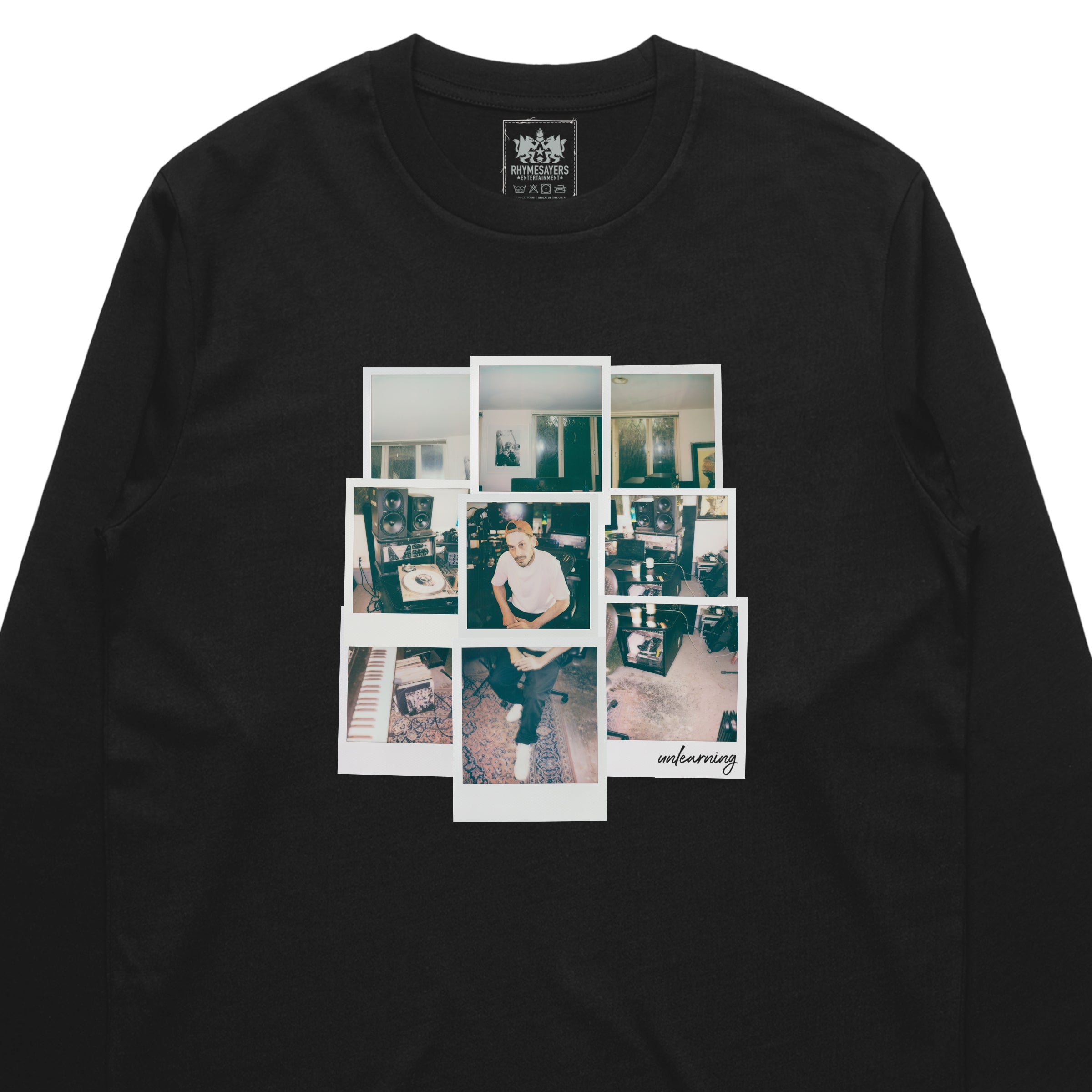 Evidence - Polaroid Collage Long Sleeve (Black)