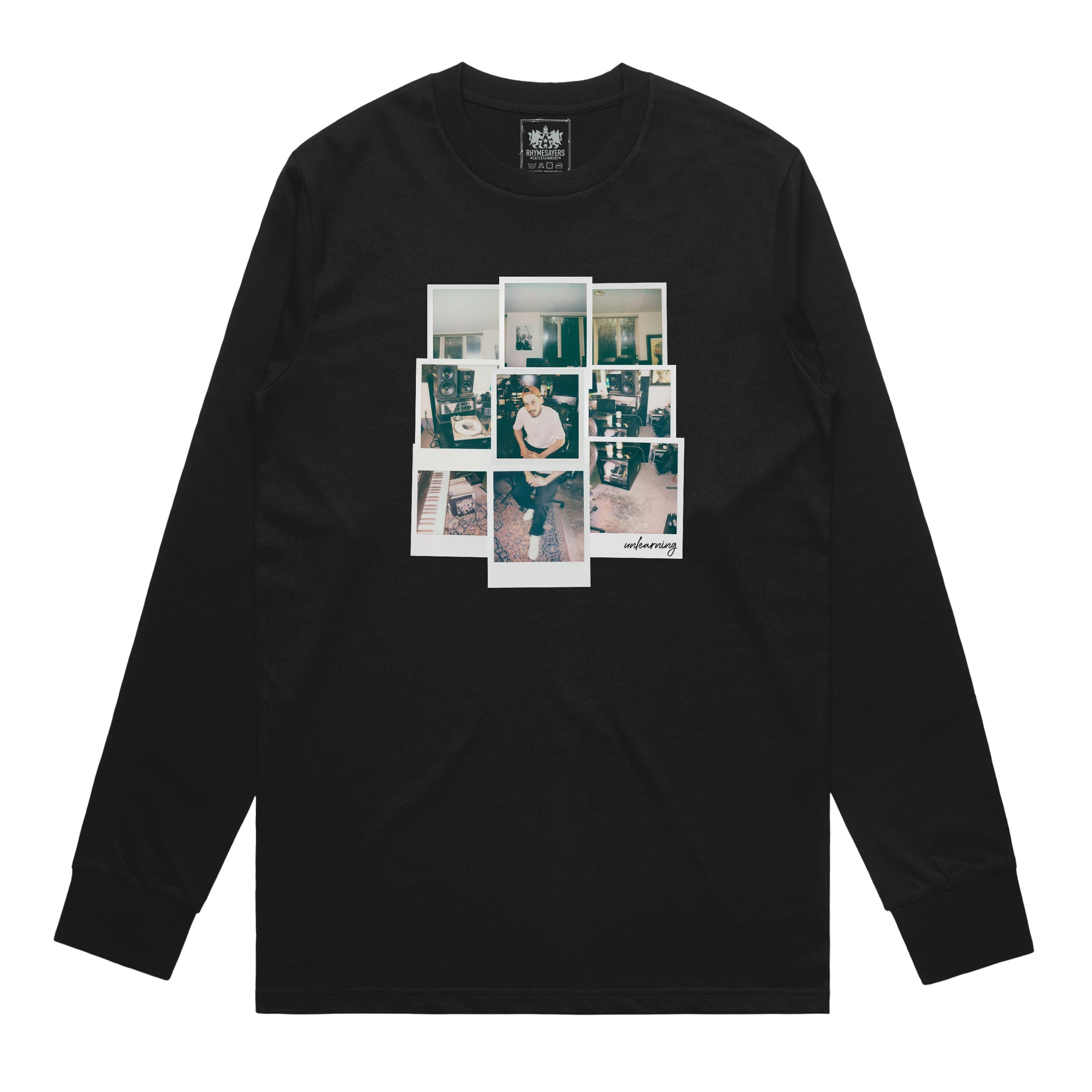 Evidence - Polaroid Collage Long Sleeve (Black)