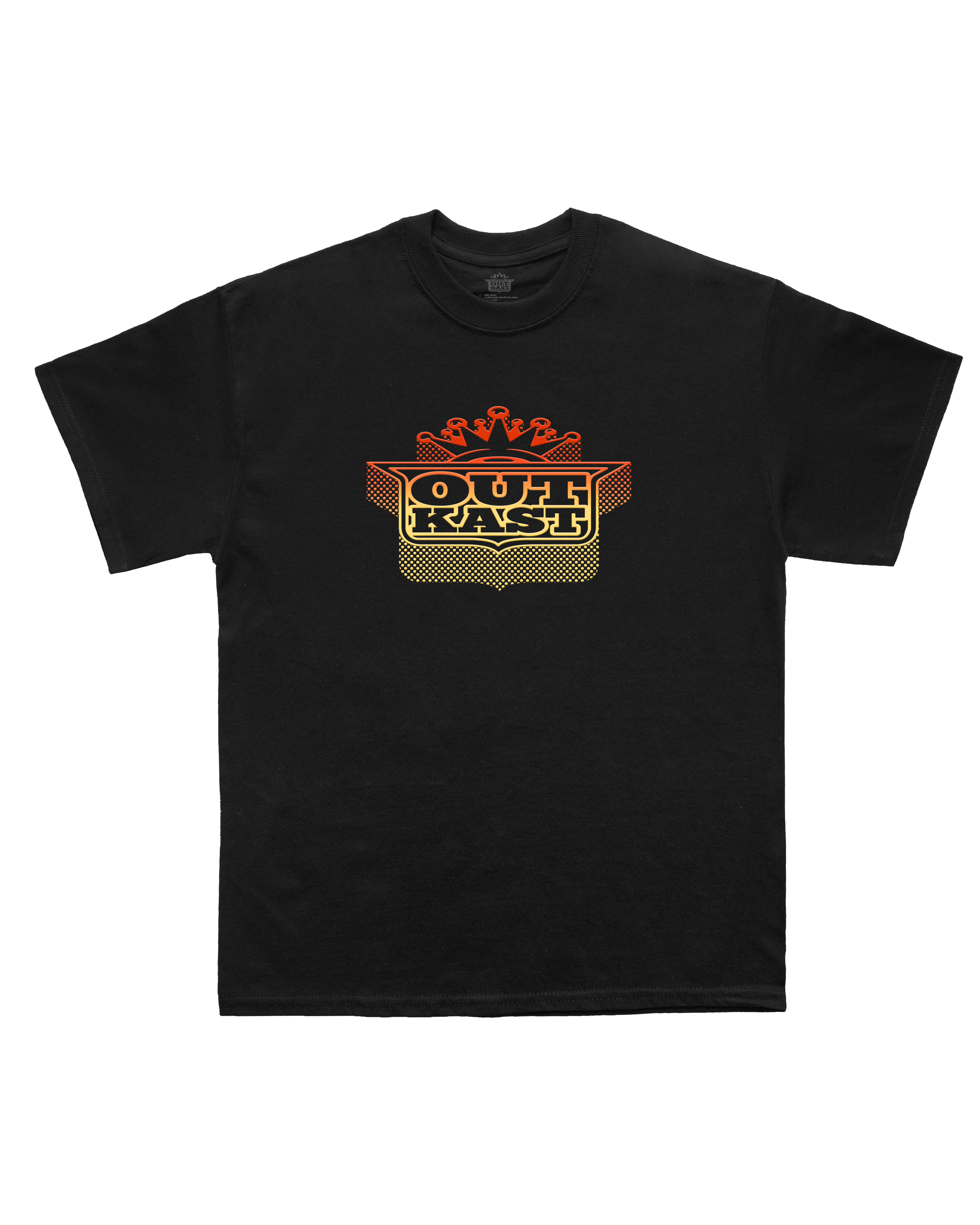 Gold Dot Logo Black Tee